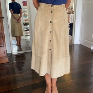 MaxMara suede midi skirt